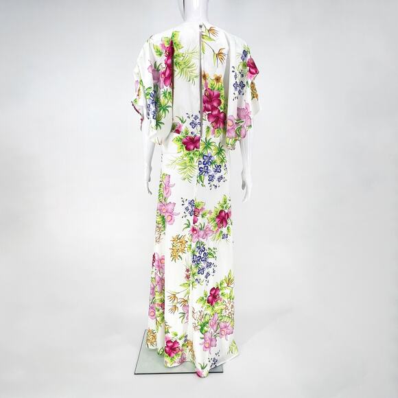 Dodo Bar Or Beverly Floral Maxi Dress White Size 8 (IT 44) - Picture 7 of 7